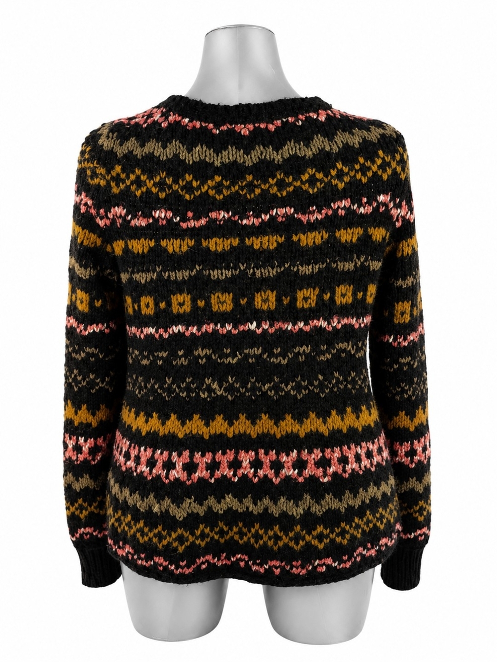 Free People Fair Isle Knit Sweater Medium EUC - Picture 5 of 7